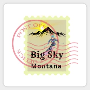 Big Sky Montana USA. Gift Ideas For The Ski Enthusiast. Sticker